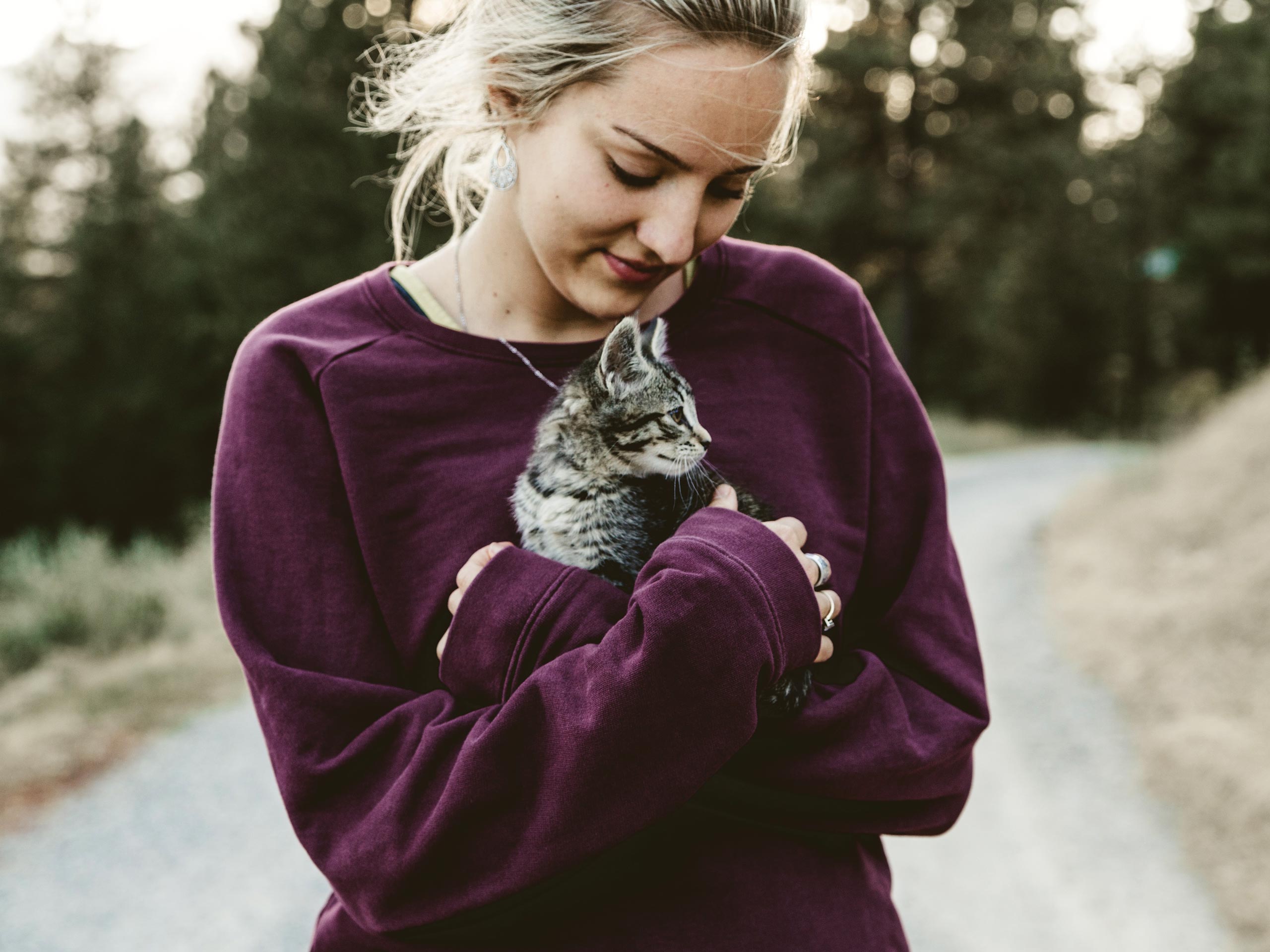 Domestic Violence Survivor and Cat