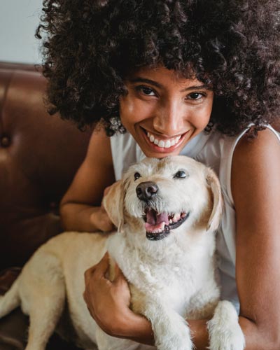 Domestic Violence Survivor with Dog